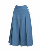 1930s Culottes - Natural Fibre Aqua