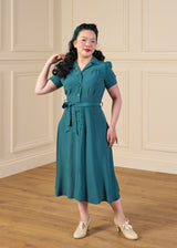 1940s Shirt-Waister Dress - Dragonfly