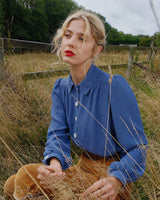 1930s Ellen Blouse - Periwinkle