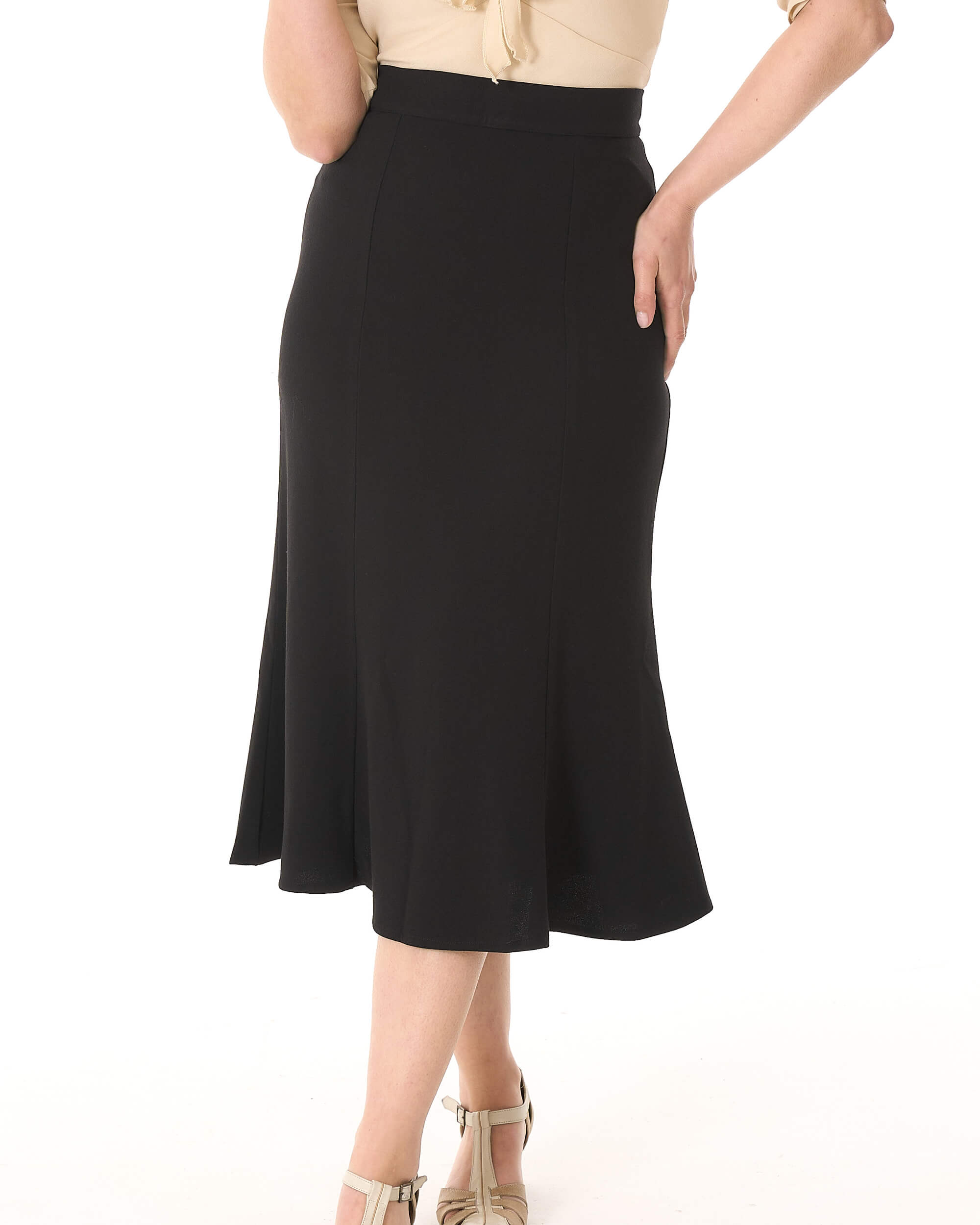 1930s Flutter Skirt - Black