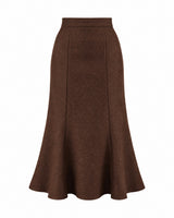 1930s Flutter Skirt - Mahogany Herringbone