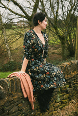 1930s Cora Bias Cut Dress Botanica