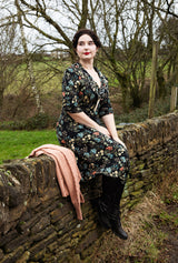 1930s Cora Bias Cut Dress Botanica