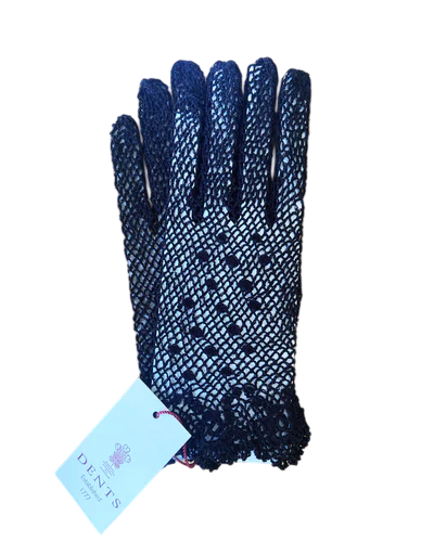 Crochet Gloves in Black
