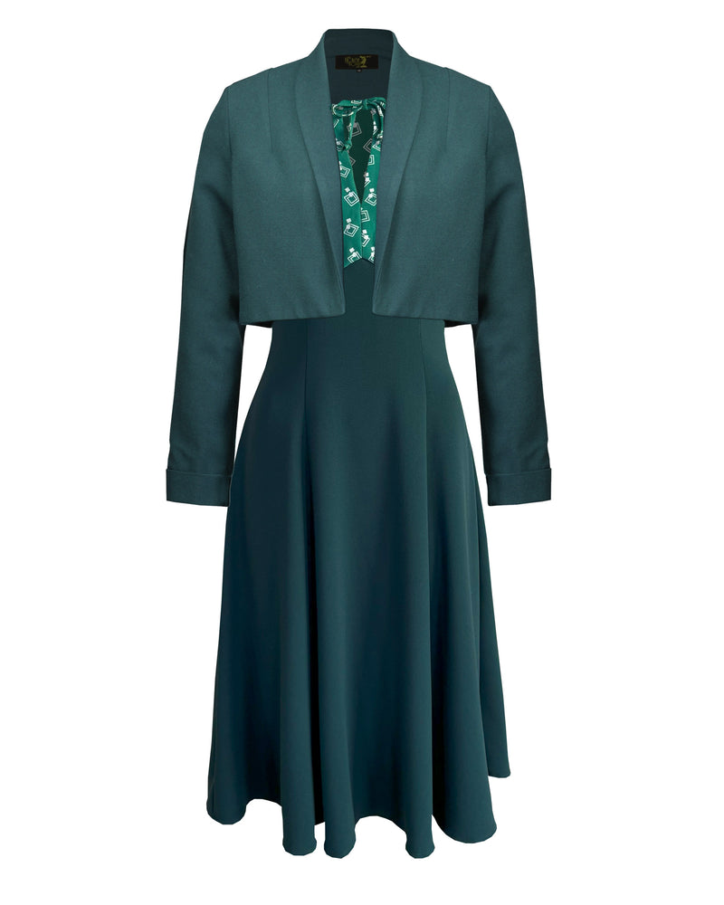 1940s Goodwood Grable Ensemble - Dia Deco Emerald