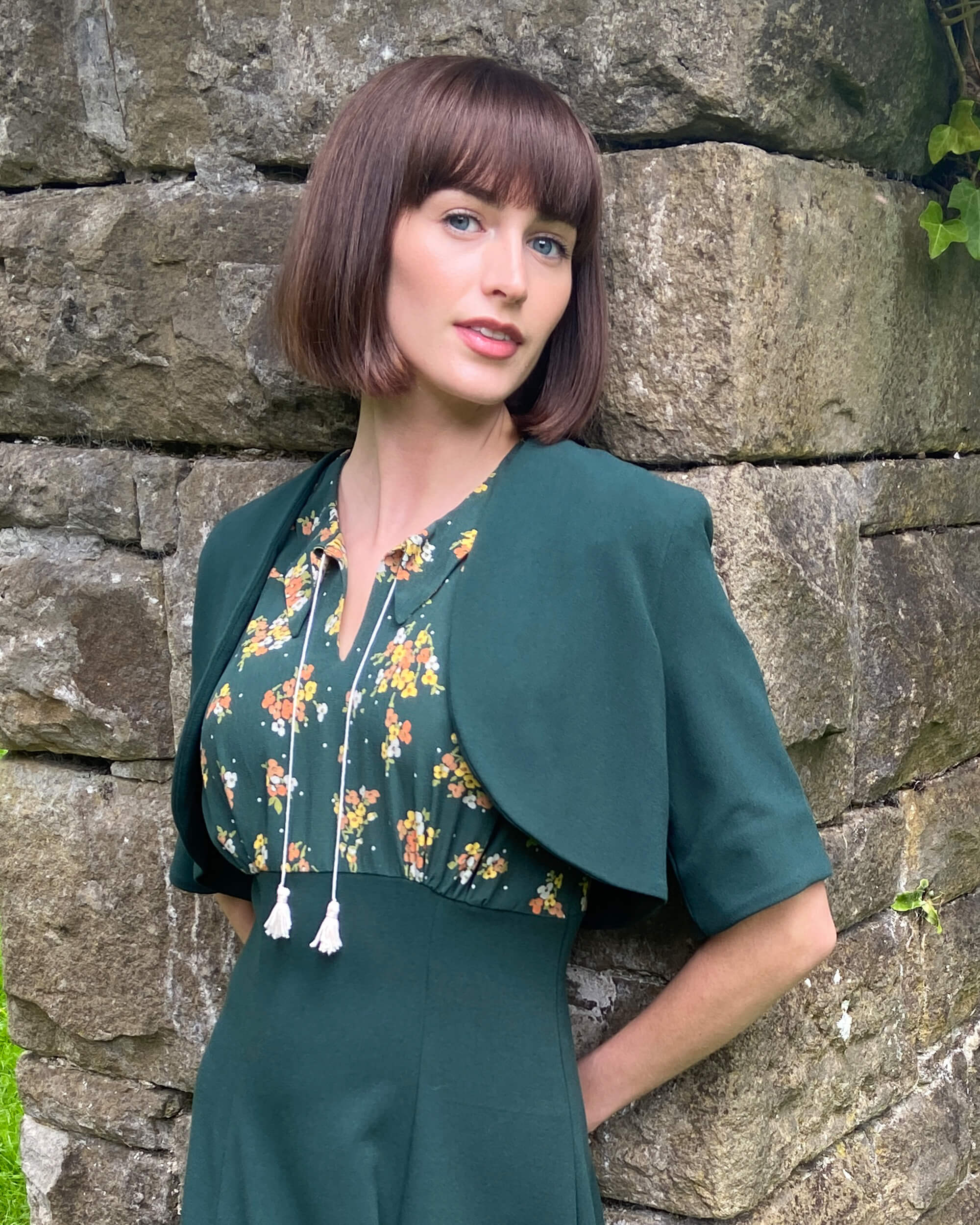 1940s Simple Bolero - Green