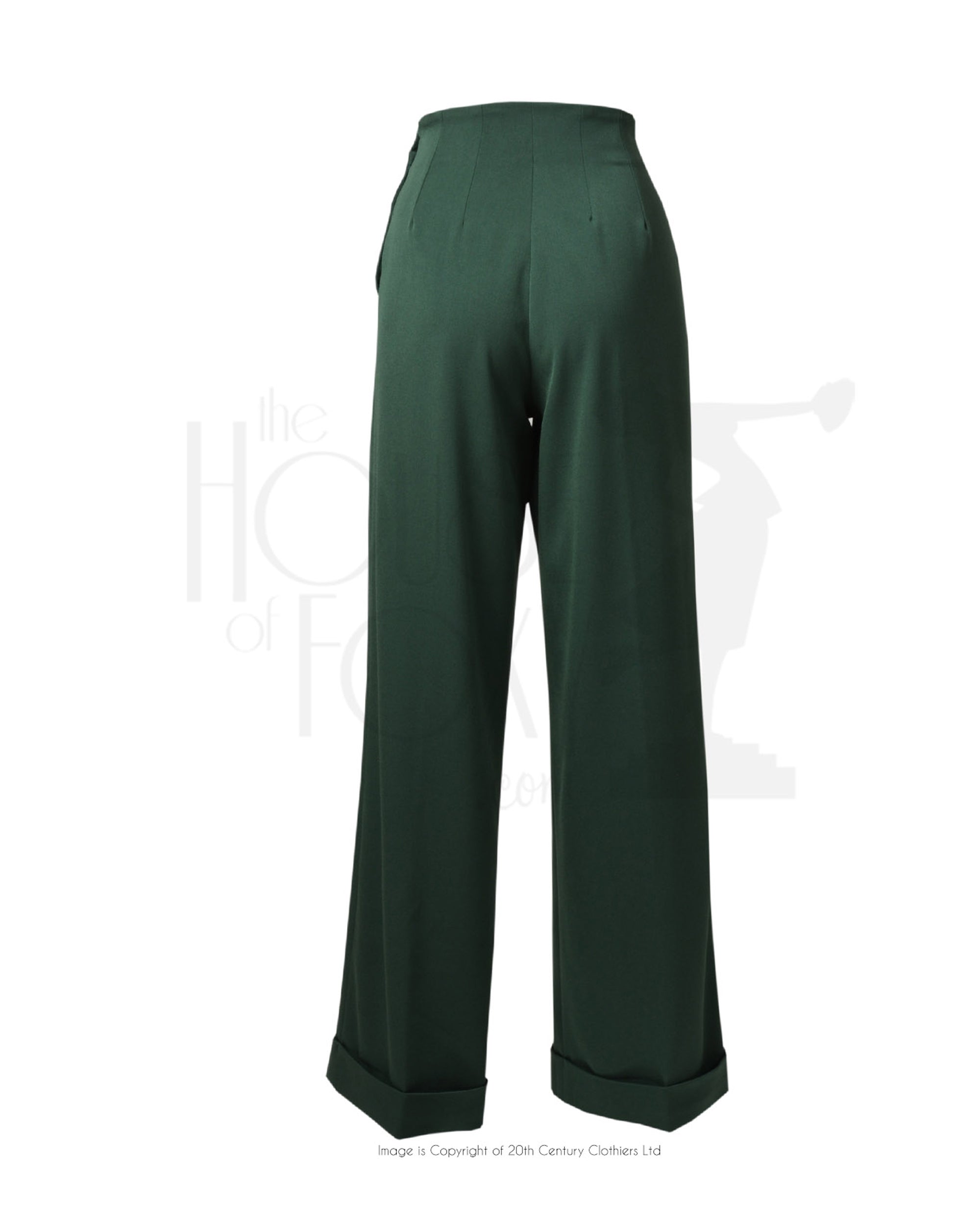 1940s Swing Trousers - Bottle Green