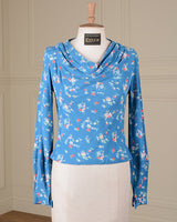 1930s Harlow Cowl Neck Blouse - Sample