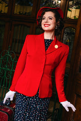 1940s Bacall Blazer - Red
