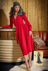 1970s Ossie Wrap Dress - Red