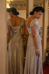 1940s Celeste Evening Gown and Cape - Starlight