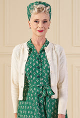 Vintage Cable Crop Cardigan - Ivory