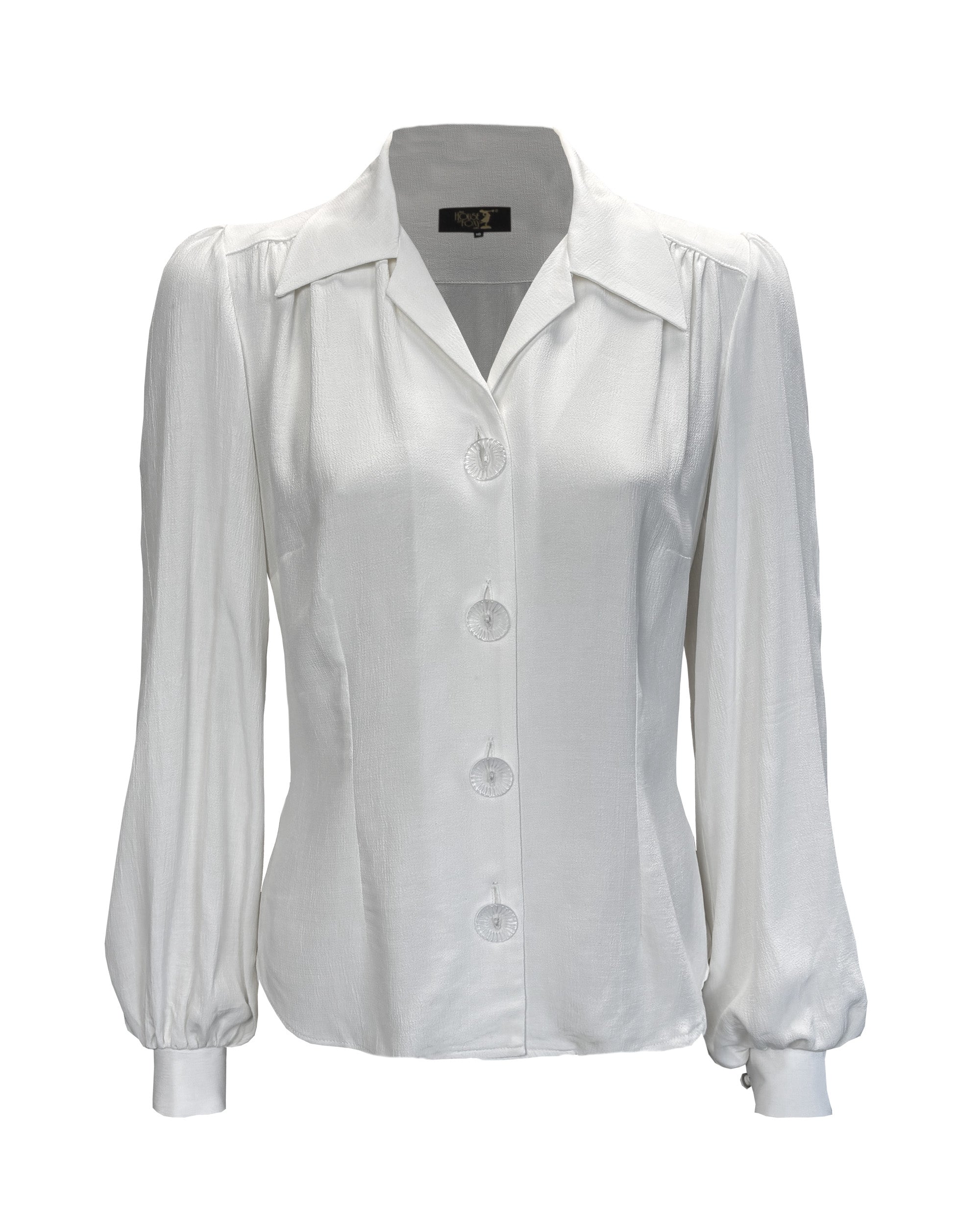 1940s Victory Blouse - Ivory