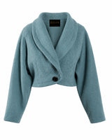 1950s Marilyn Crop Jacket - Duck Egg Wool