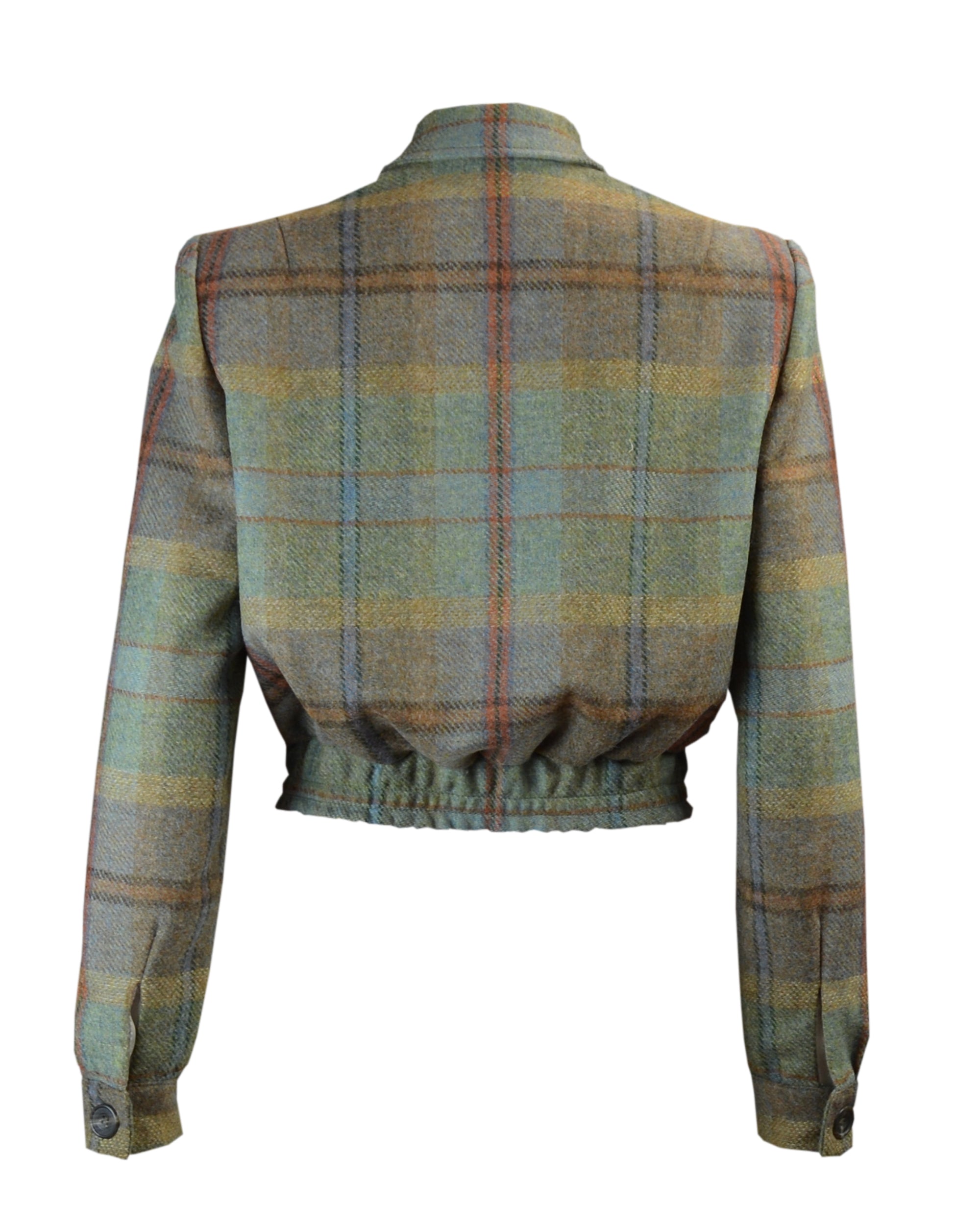40s Americana Zip Jacket - Green Check