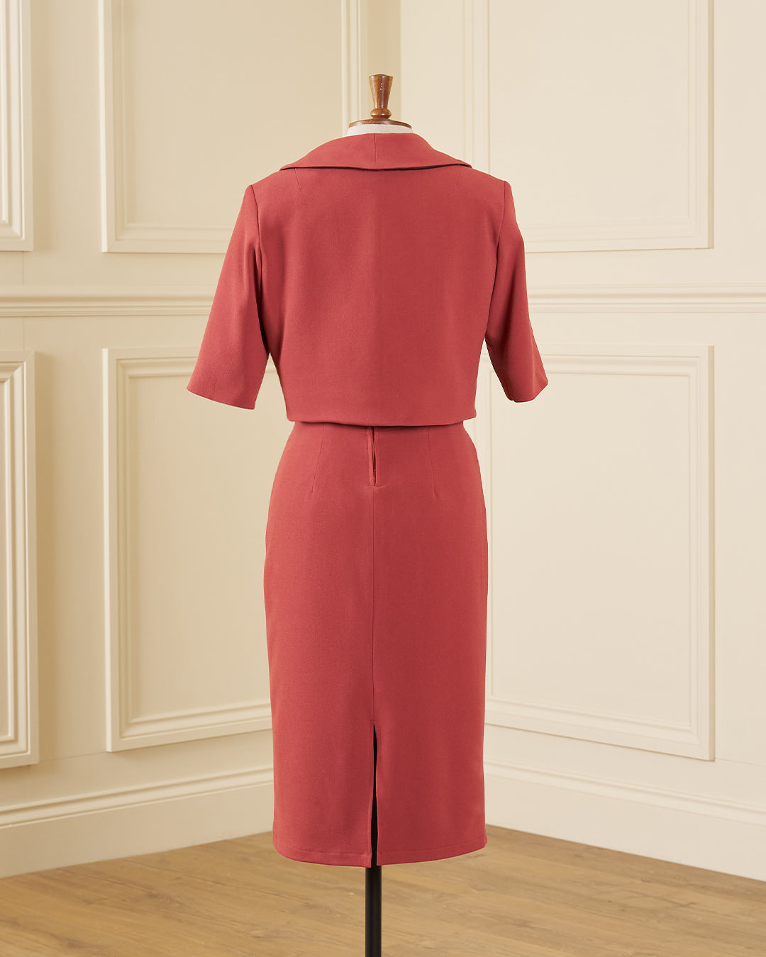 1960s Jackie O Dress & Jacket - Rosewood