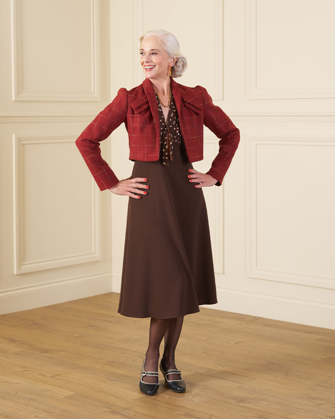 1930s Jitterbug Dress - Earth Pearl
