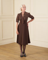 1930s Jitterbug Dress - Earth Pearl