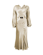 30s Joanie Bias Cut Dress - Oyster Satin