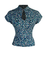 1940s Keyhole Blouse in Marguerite
