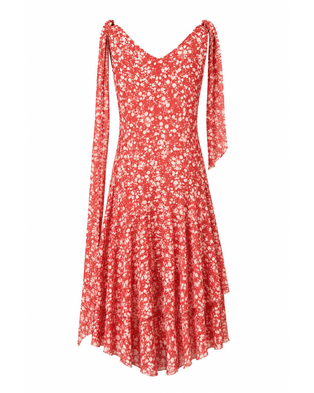 1920s Kitty Dress - Red Confetti