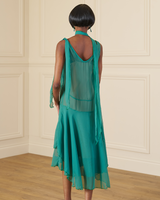 1920s Kitty Dress & slip - Jade Georgette