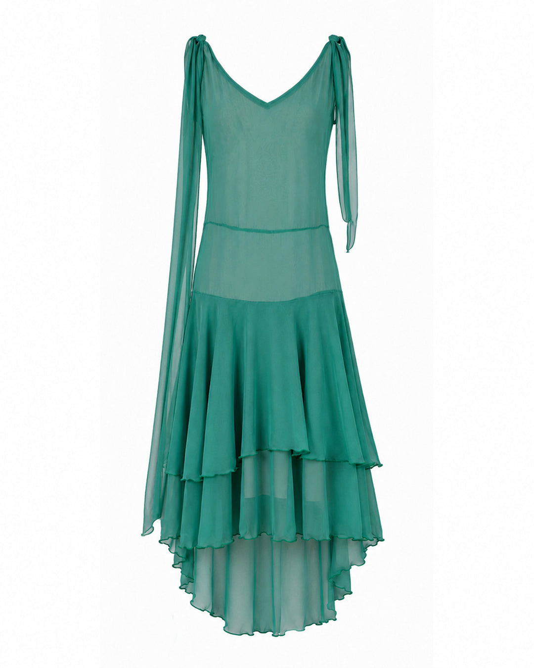 1920s Kitty Dress & slip - Jade Georgette