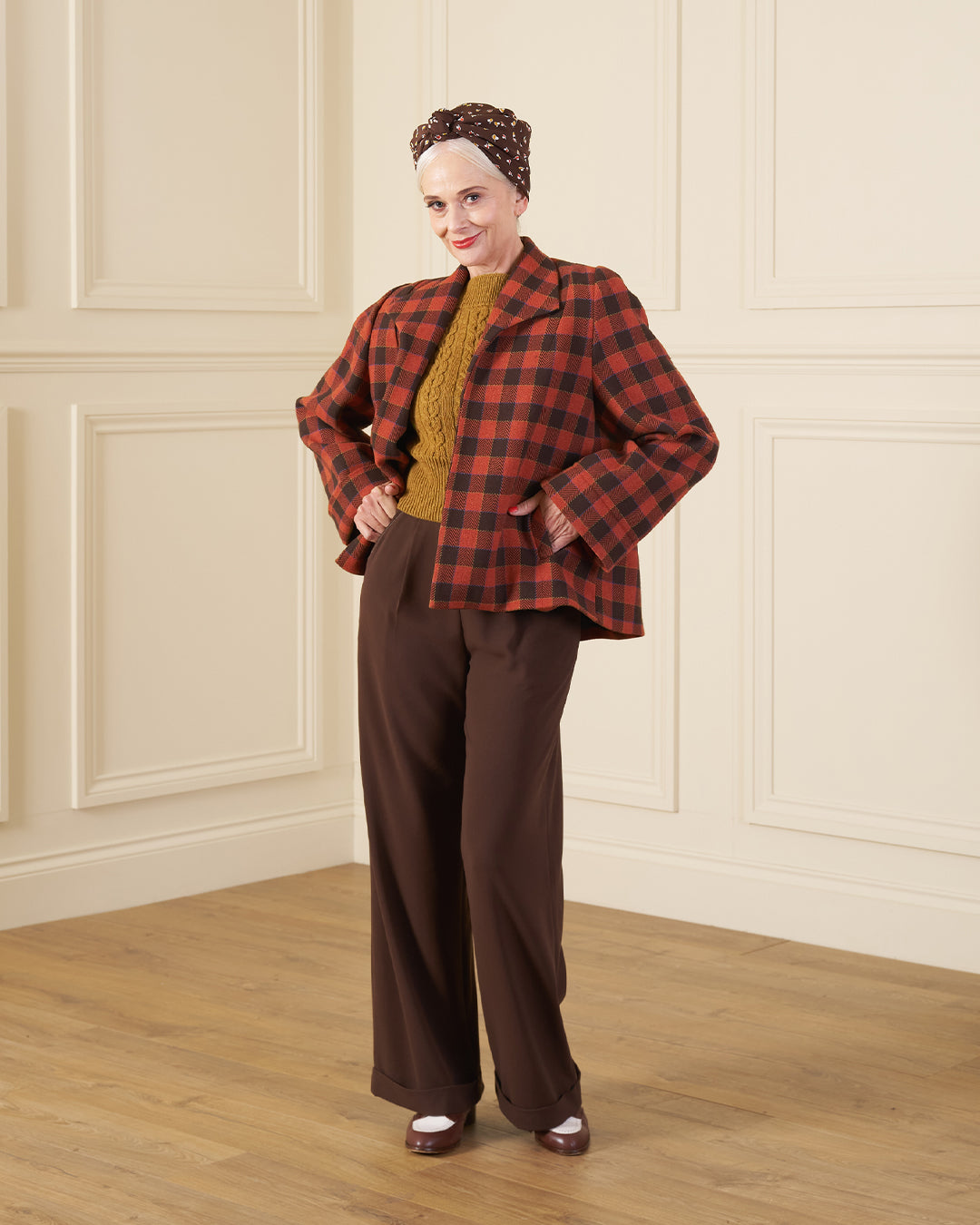 1940s/50s Swing Coat - Rowan Check