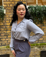 1940s Sweetheart Blouse - Lilac