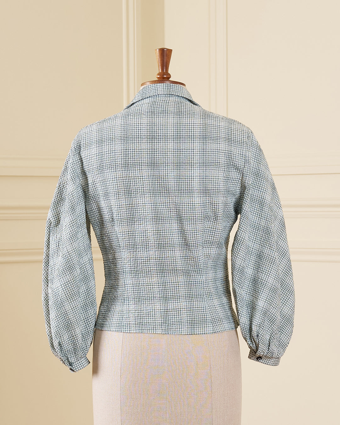 1950s Lola Blouse - Green Check