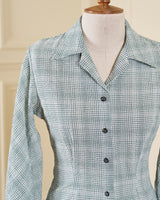 1950s Lola Blouse - Green Check