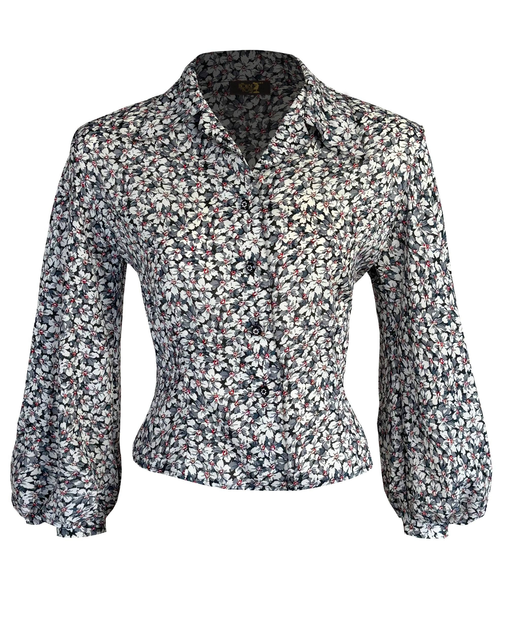 1950s Lola Blouse in Moonflower