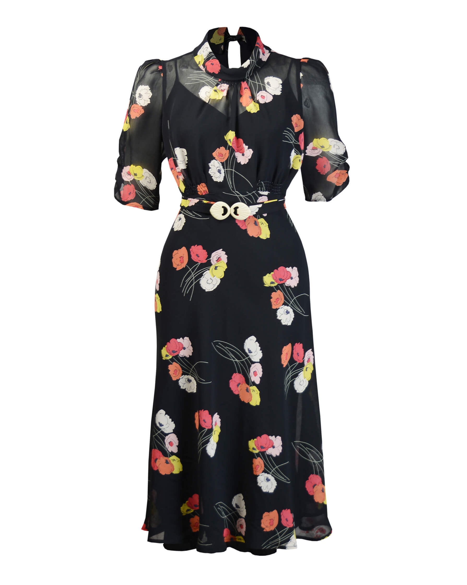 1930s Loretta Bias Dress - Poppy
