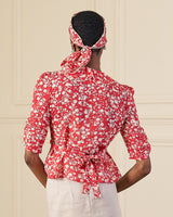 1930s Maddy Blouse - Red Confetti