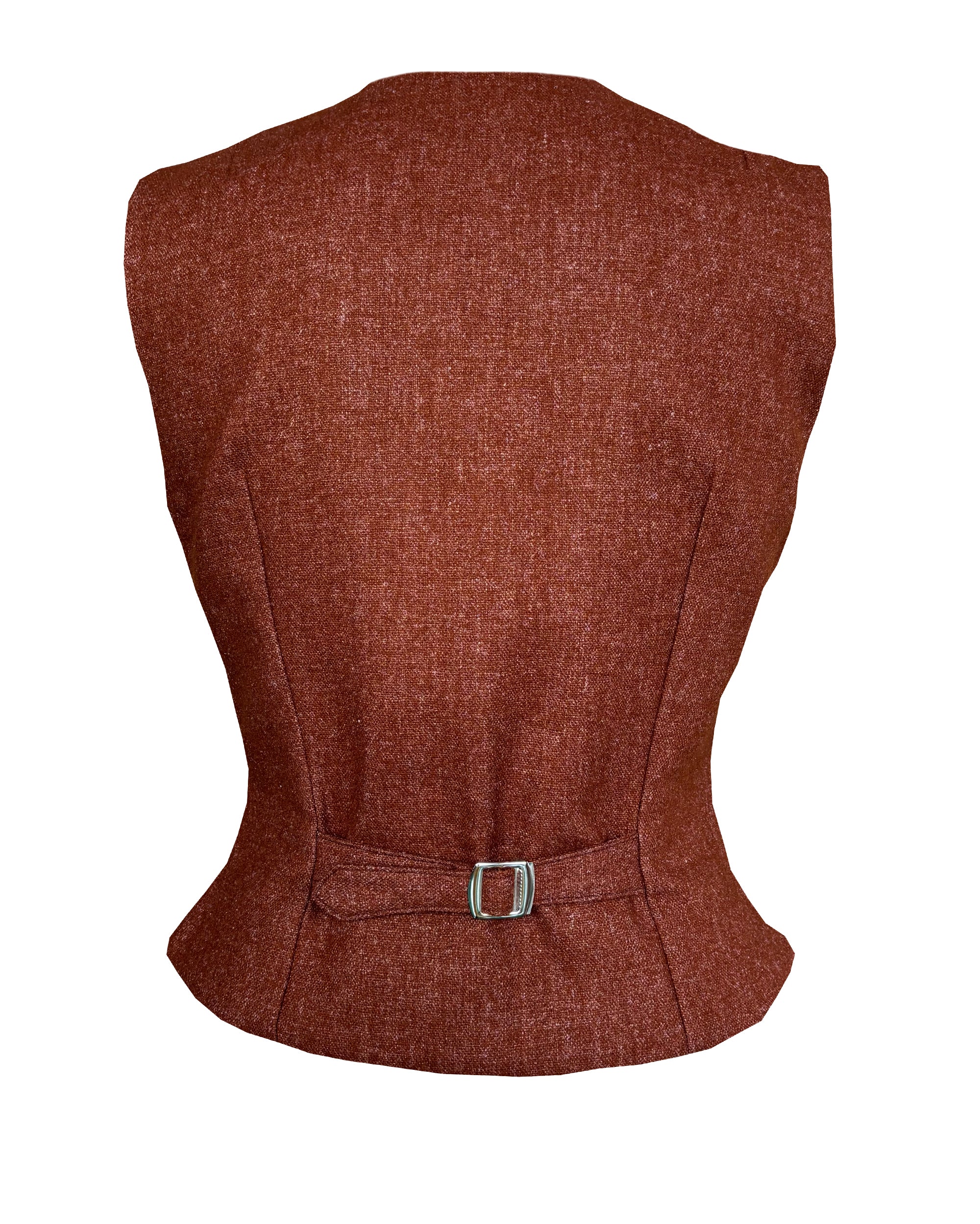 Margot Fitted Waistcoat in Maple Wool Blend
