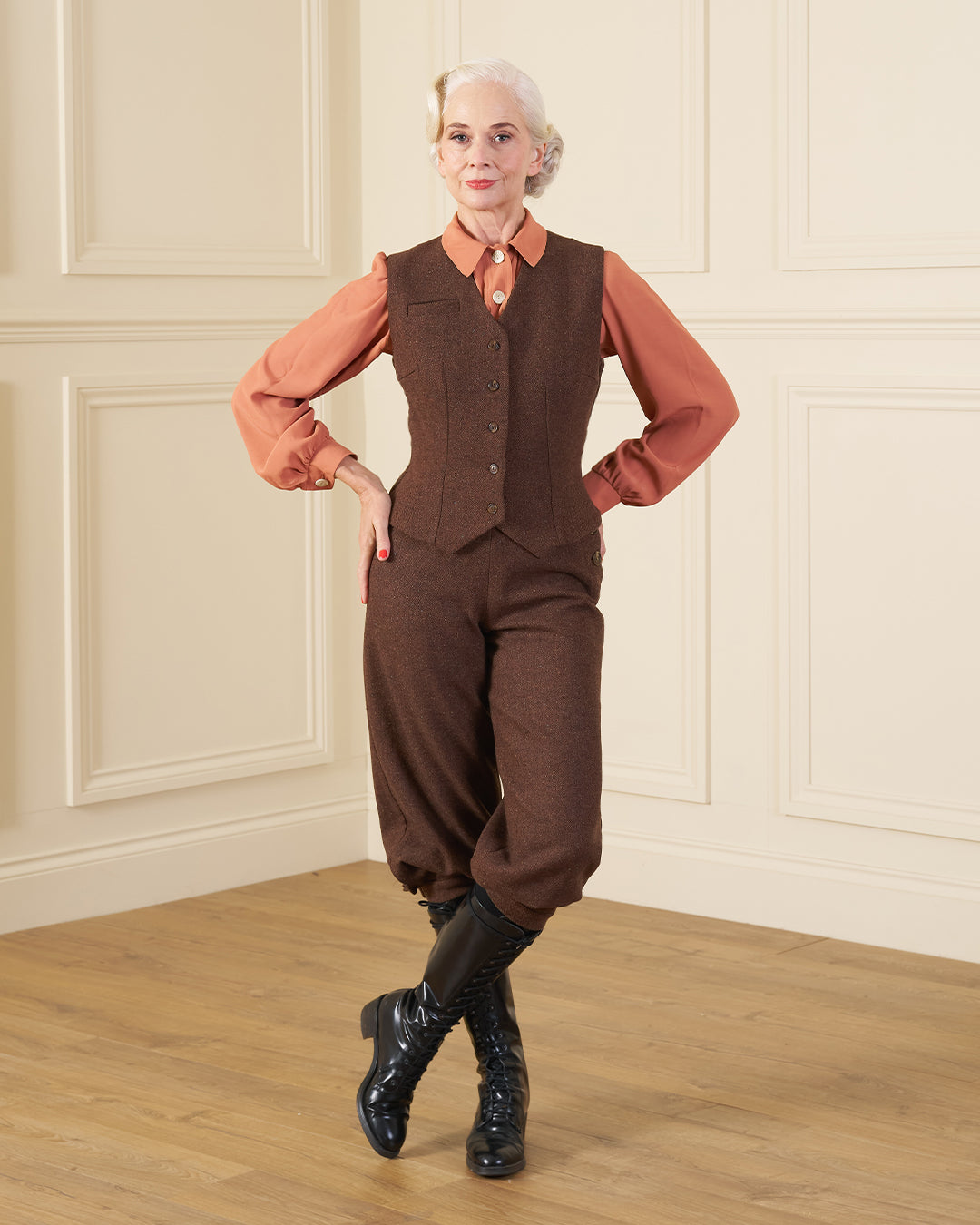 1930s Ellen Blouse - Burnt Peach