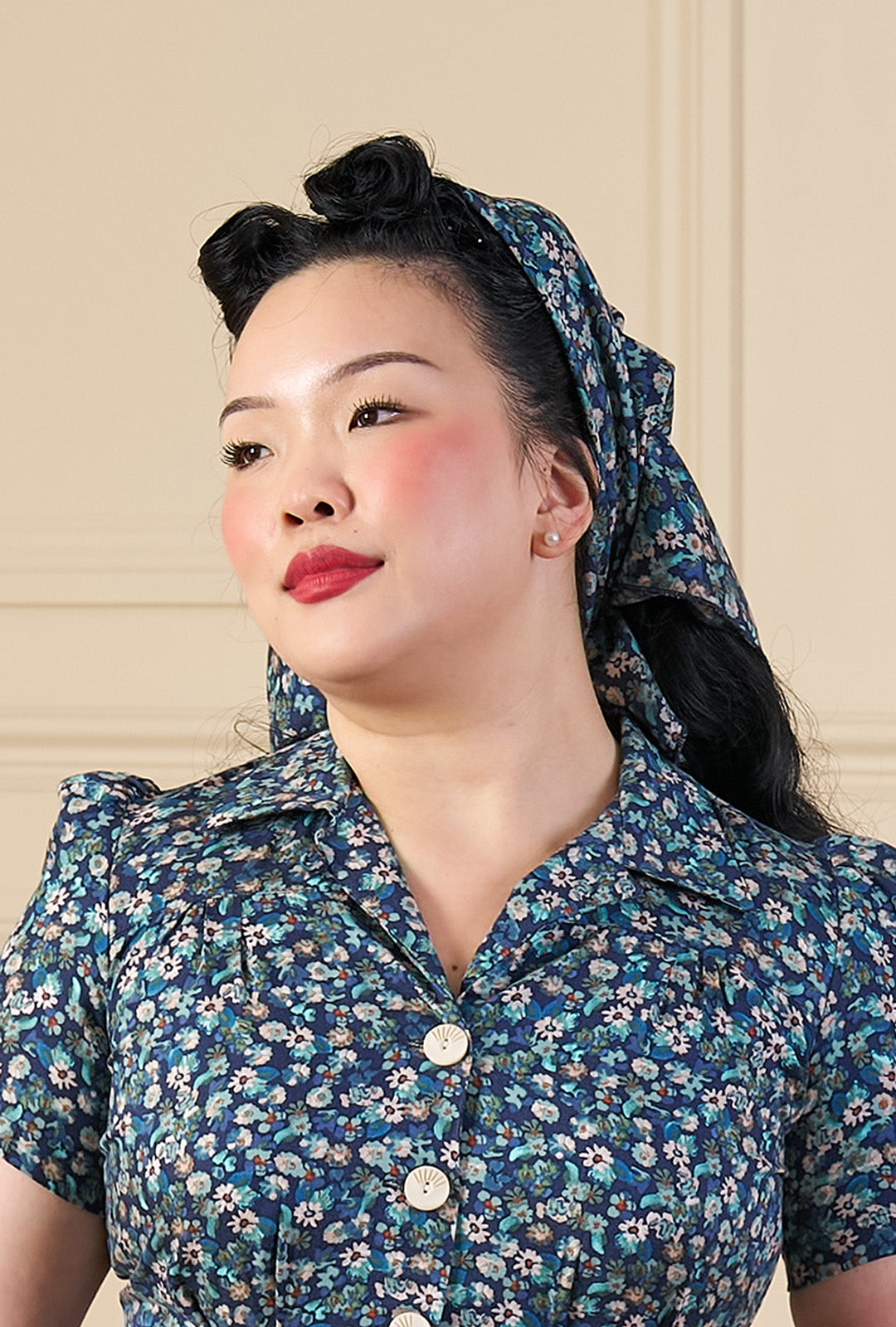 Marguerite Print Crepe Scarf