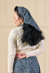 Marguerite Print Crepe Scarf