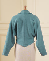 1950s Marilyn Crop Jacket - Duck Egg Wool