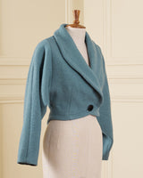 1950s Marilyn Crop Jacket - Duck Egg Wool