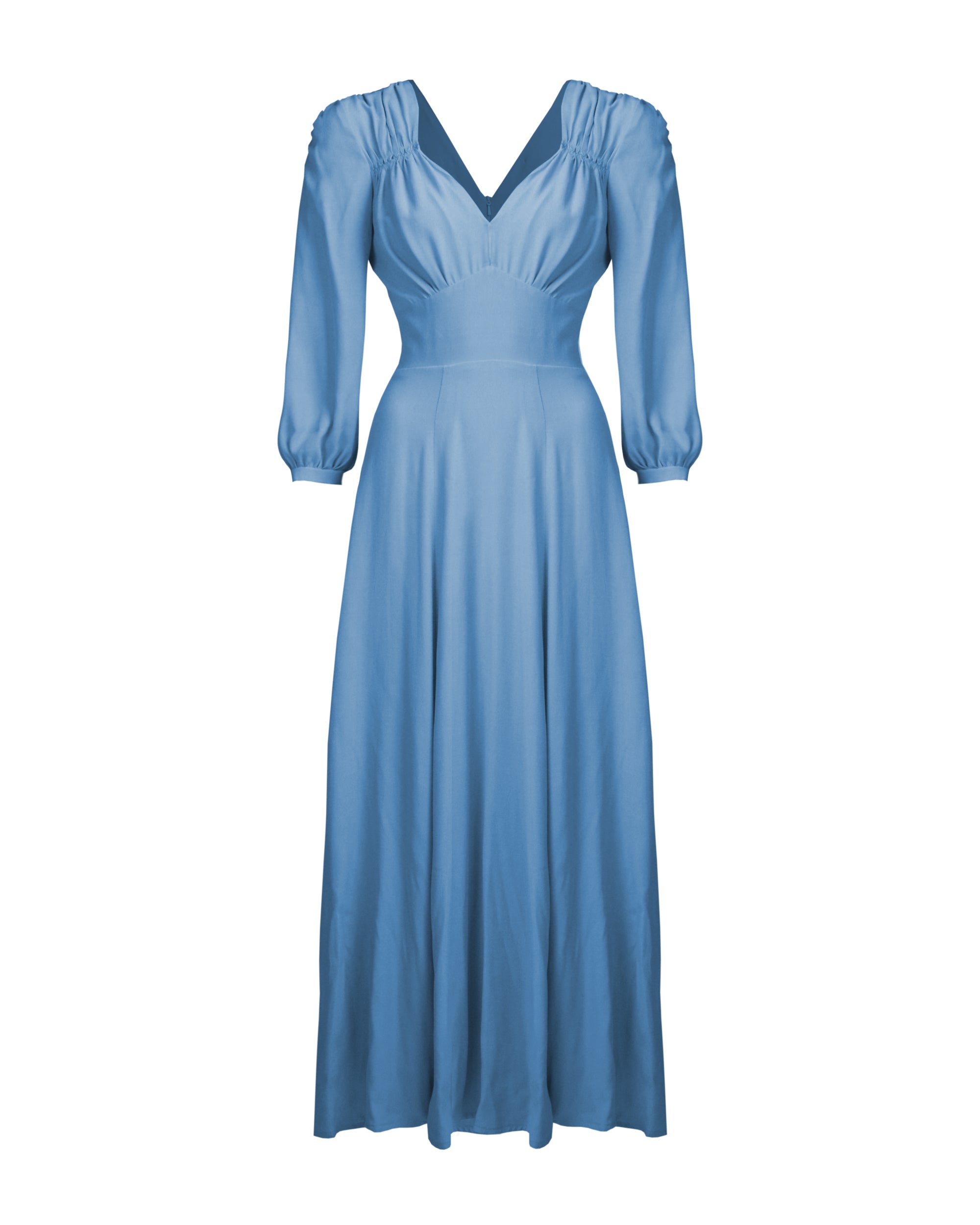 40s 'Marian' Midi Dress - Powder Blue