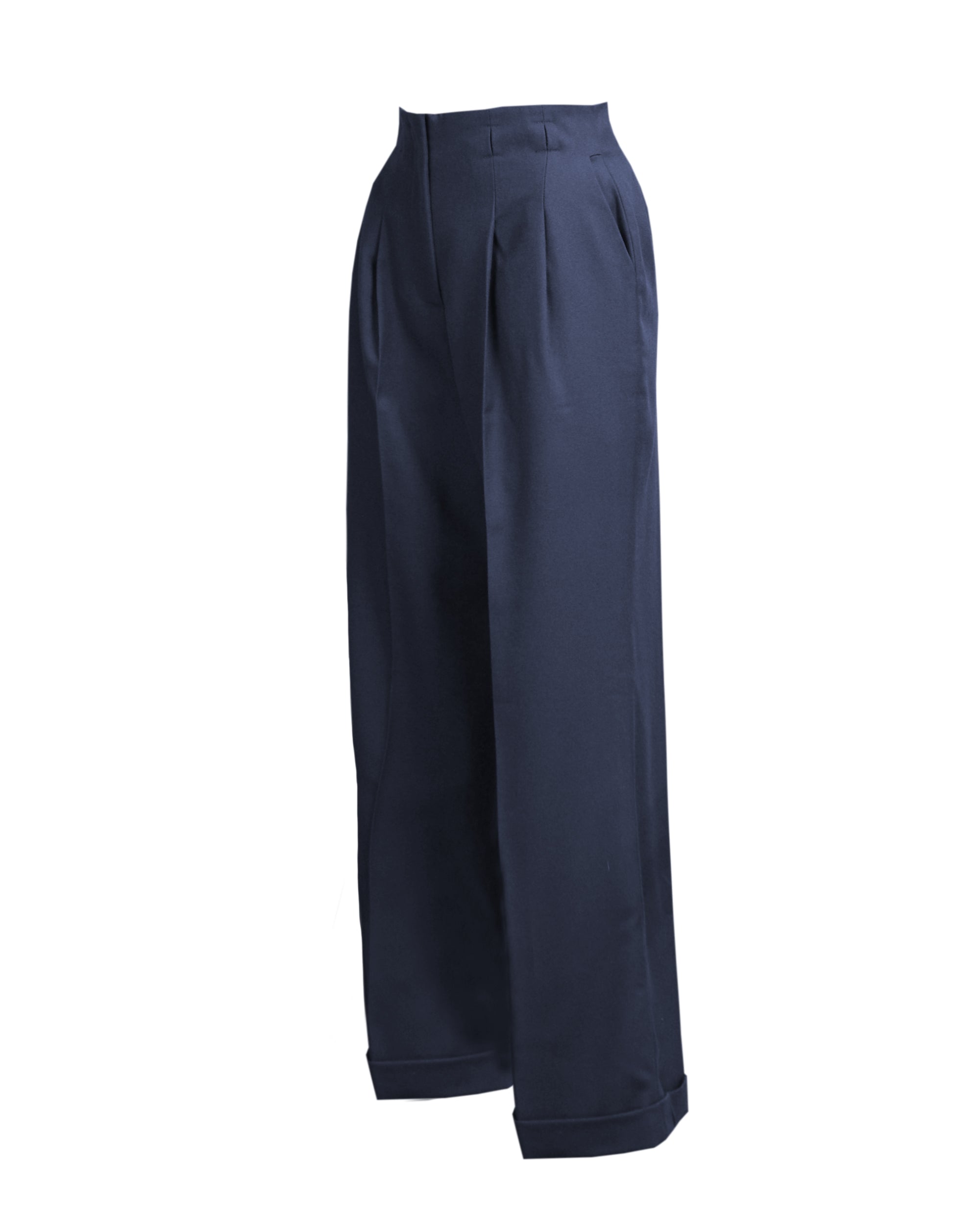 1930s Marlene Trousers - navy twill