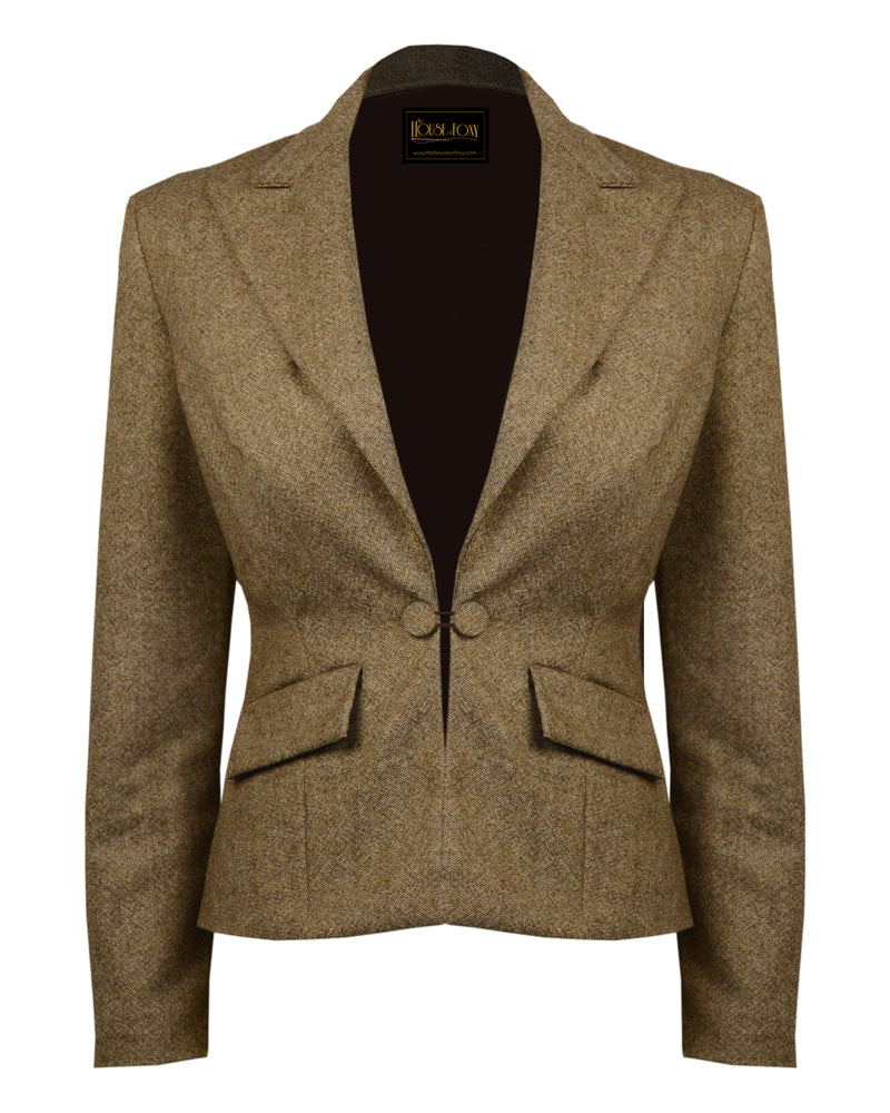 1930s Premium Dietrich Blazer - Almondine Lambswool
