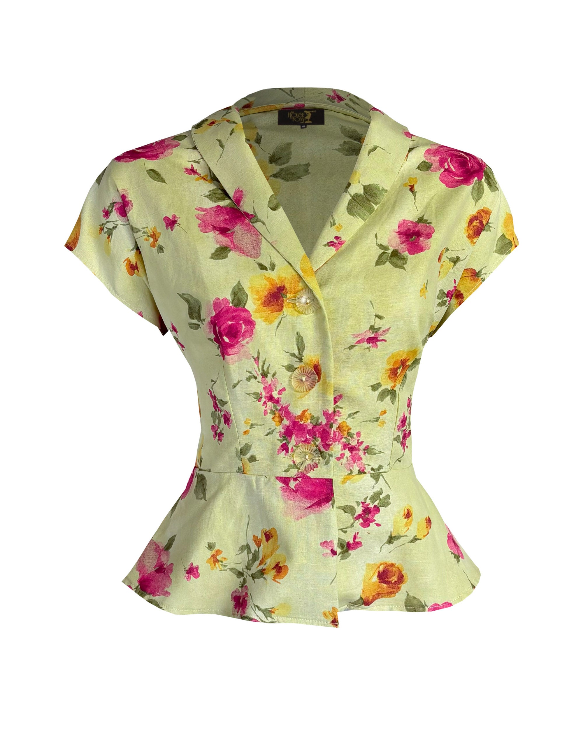 1950s Merle Blouse - Rose Garden - product shot