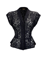 1950s Merle Blouse - Black Lace