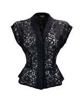 1950s Merle Blouse - Black Lace