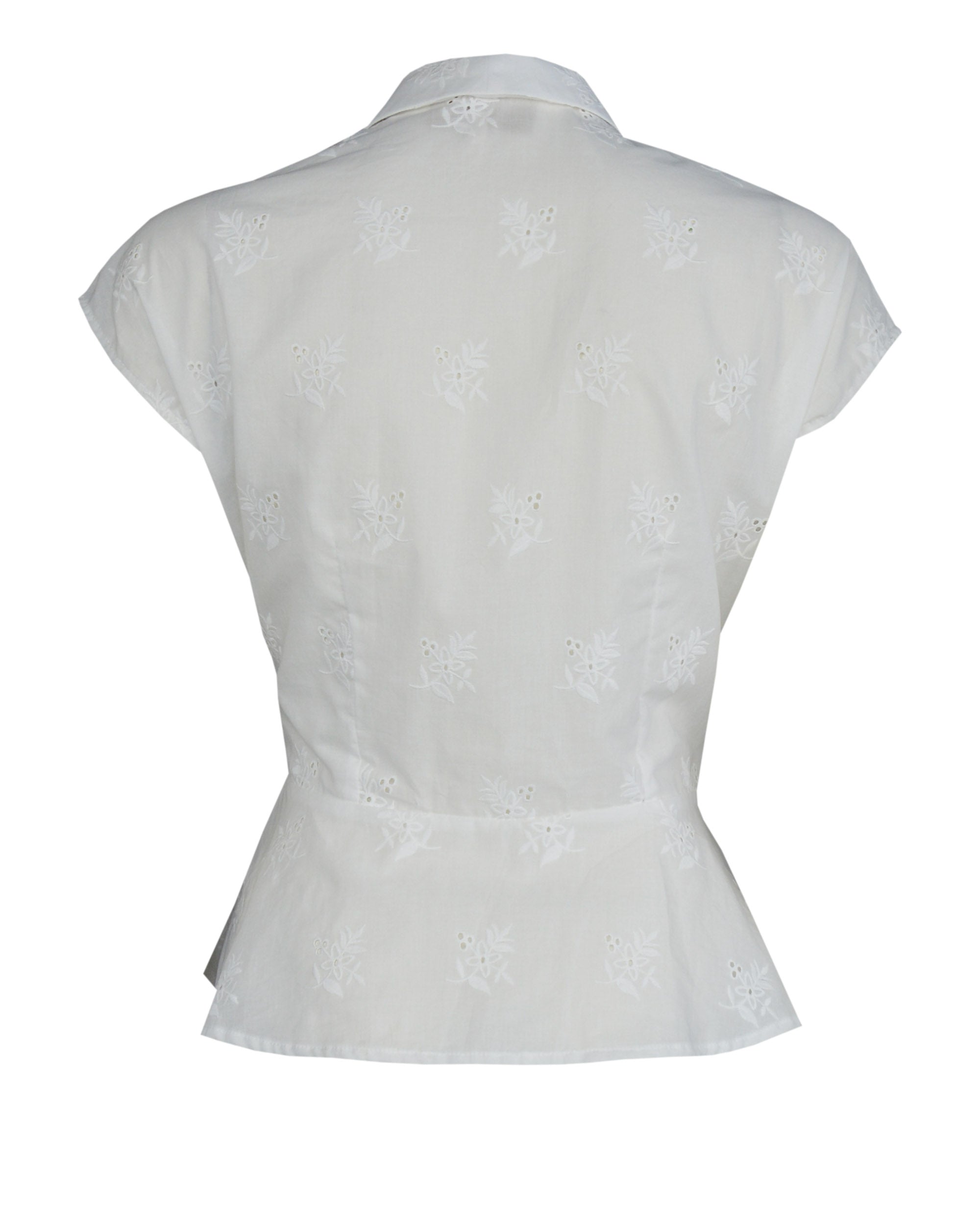 1930s / 50s Merle Vintage Fusion Blouse - Ivory Motif