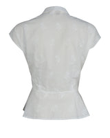 1930s / 50s Merle Vintage Fusion Blouse - Ivory Motif