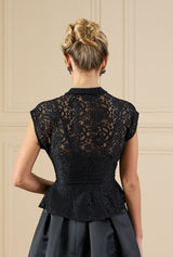 1950s Merle Blouse - Black Lace