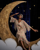 1920s Laverne Dress and Kimono - Hydrangea Georgette